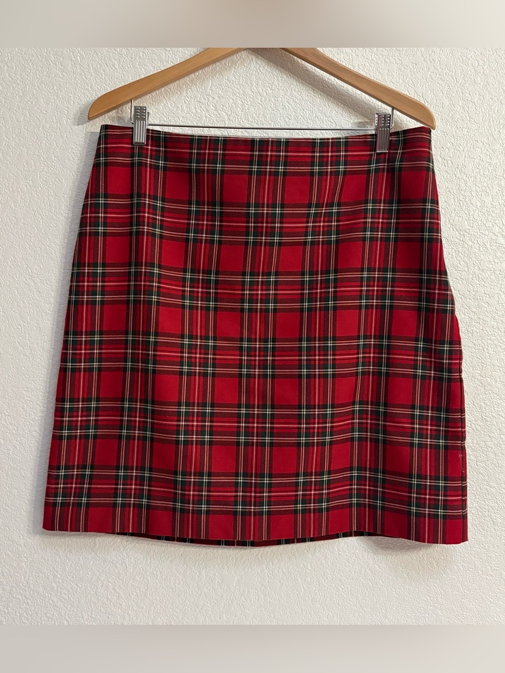 Talbots Red Tartan Plaid Mini Skirt